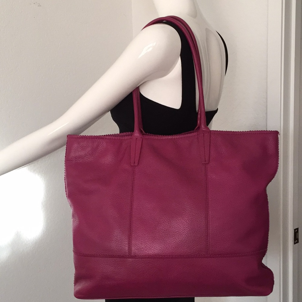 Halogen large leather tote